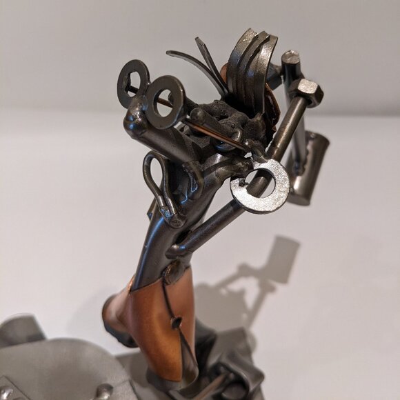 Vintage Hinz & Kunst Metal Sculpture “Computer Rage” – Nuts & Bolts Art Geek - Picture 1 of 11